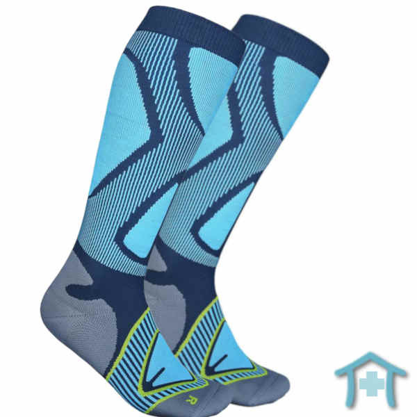 Ski Performance Compression Socks blau