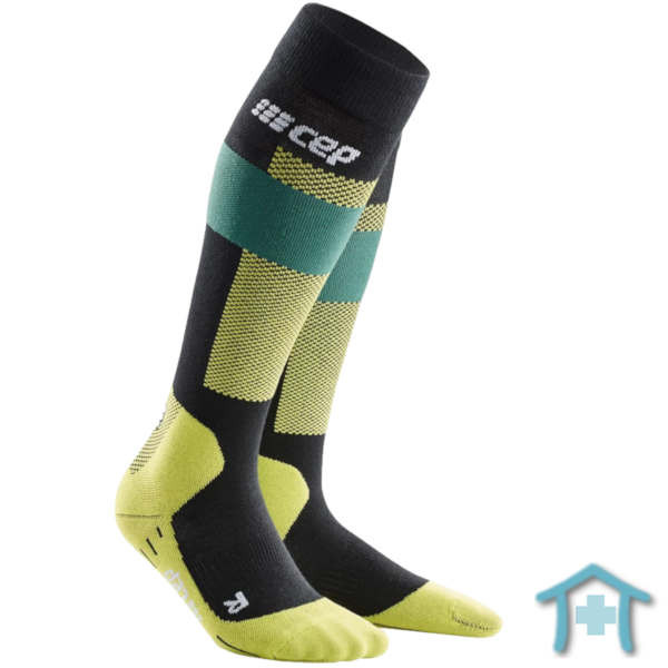 CEP Ski Merino Compression Socks in blau