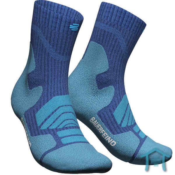 Outdoor Merino Mid Cut Socks Men in Lava Grey