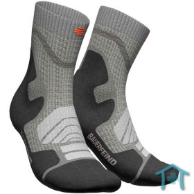 Outdoor Merino Mid Cut Socks Women in stone grey