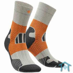 Trail Running Mid Cut Socks Men in gravel stone