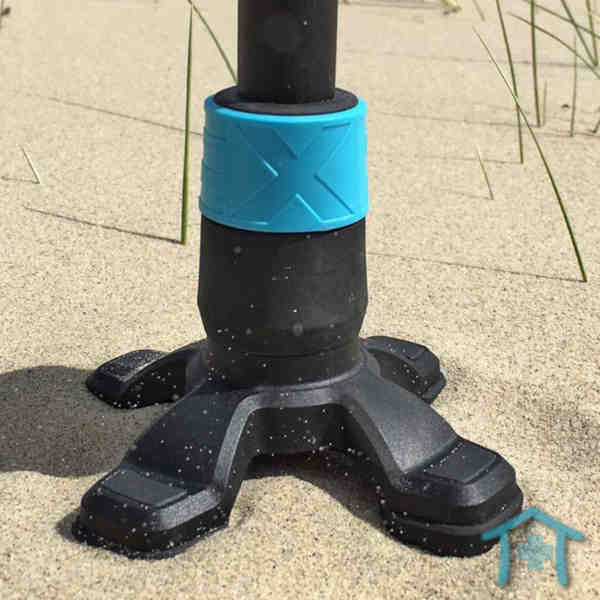 4-Punkt Gummifuss Safety Anwendung im Sand