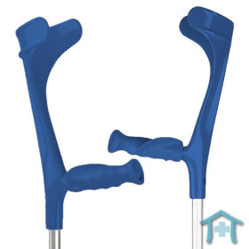Krücken mit Anatomic Softgriff Blau