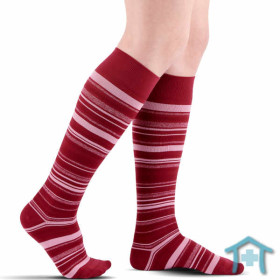 Sigvaris Shades Damensocken Wine Stripes
