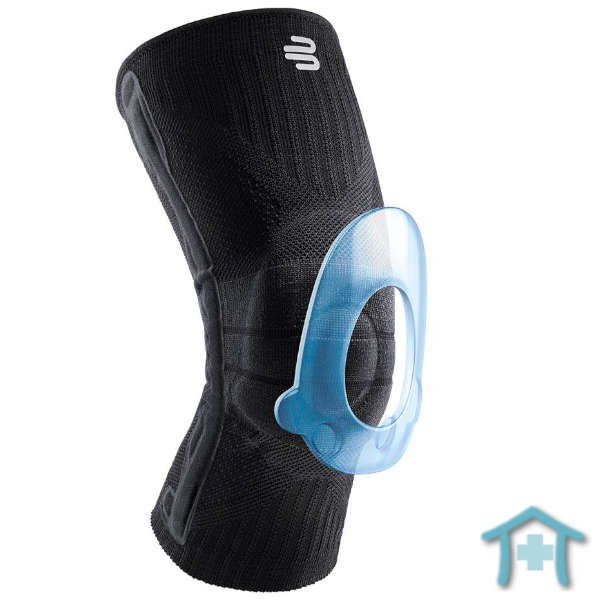 Bauerfeind Knee Support Sport Kniebandage all Black mit Omega-Pelotte
