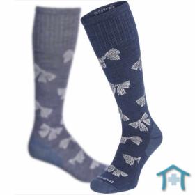Bows Denim Merinosocken Damen in dunklem Denim