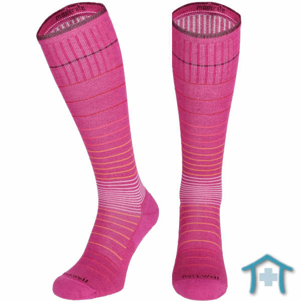 Circulator Merino-Stützsocken in Himbeer