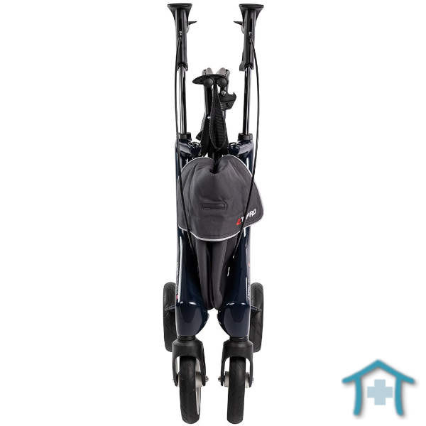 TOPRO Pegasus Premium – Carbonrollator blau, zusammengeklappt