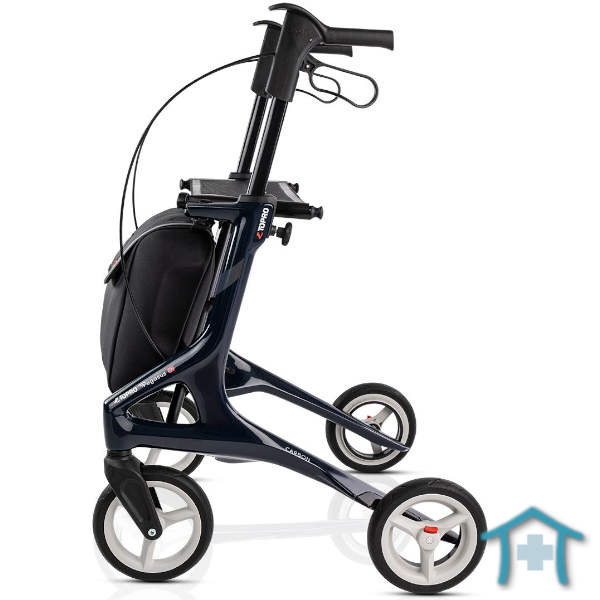 TOPRO Pegasus Premium – Carbonrollator blau, Seitenansicht