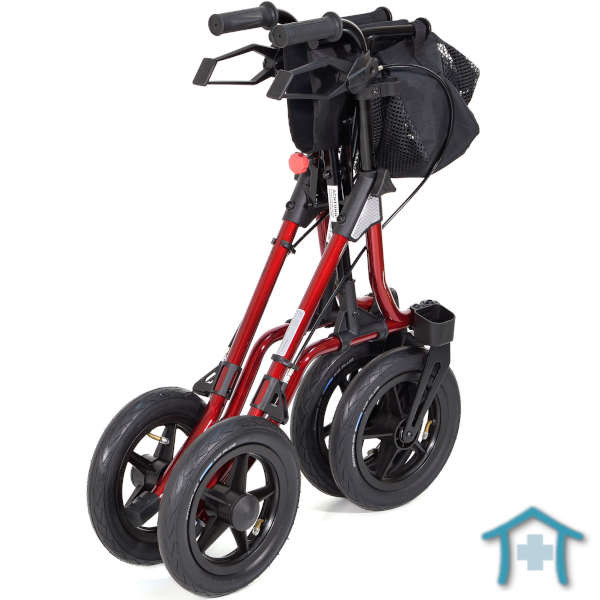 Rollator TAiMA XC mit Pneu zusammengefaltet