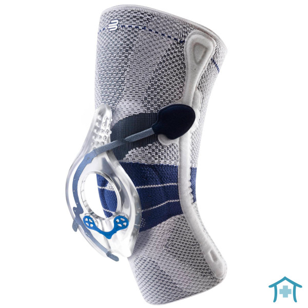 GenuTrain P3 Kniebandage - Schematische Darstellung von Pelotte und Zügel