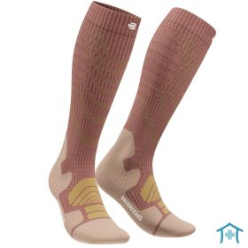Outdoor Merino Compression Socks Women, Farbe Coral