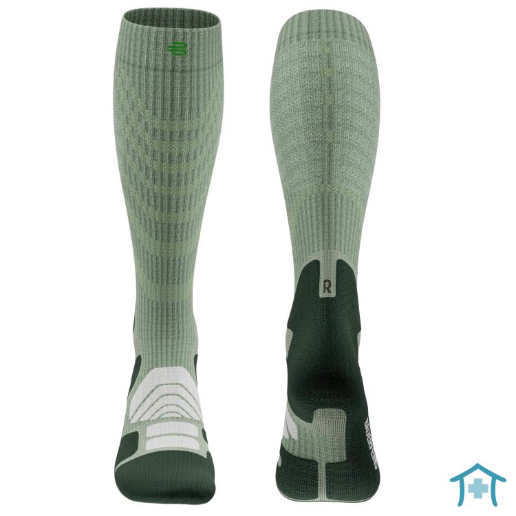 Damen Kompressions-Wandersocken in schönem grün