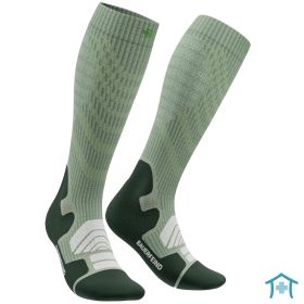 Outdoor Merino Compression Socks Women in herbal green