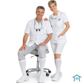 Compressana Twist Stützstrumpf Baumwolle in weiss