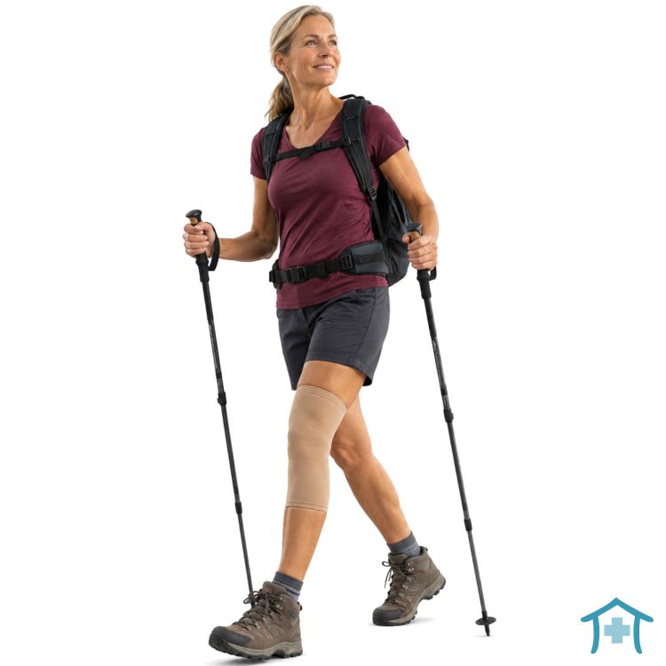 Elastische Kniebandage Active Color beim Wandern