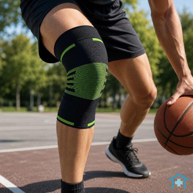 Sport Kniebandage Active Color beim Basketball