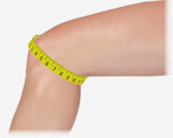 Kniegelenk Umfang richtig messen