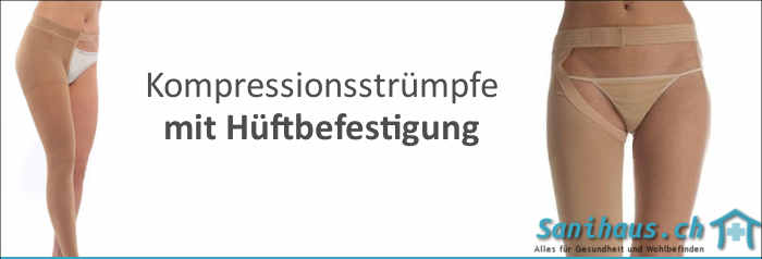 Kompressionsstrümpfe mit Gürtel