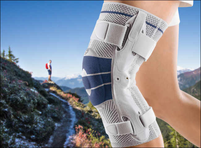 GenuTrain S Kniebandage mit seitlicher Schienung