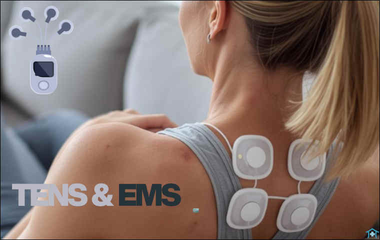 TENS und EMS Gerät - Anwendung Rücken