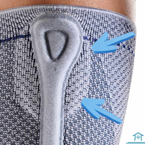 Detonisierungsplatte am Tractus Iliotibialis