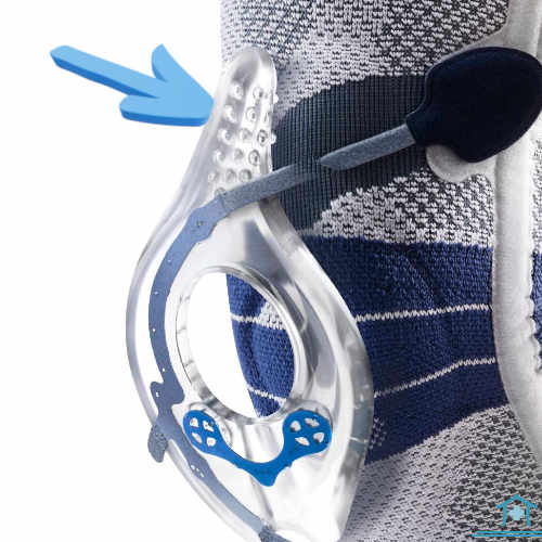 Ein hochgezogener Pelottenflügel erhöht die Vorspannung des Vastus medialis, womit die Patella stabilisiert wird