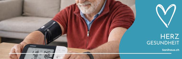 Omron M7 Blutdruckmessgerät in der Anwendung