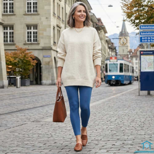 Juzo Soft Kompressionsleggings in schönem blau