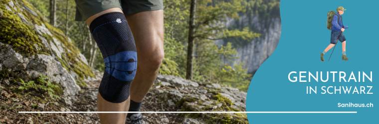 Die GenuTrain Kniebandage in schwarz