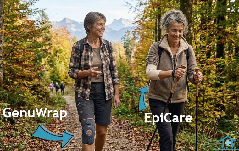 Wandern mit den Bandagen von Sigvaris: GenuWrap Kniebandage und EpiCare Ellbogenbandage