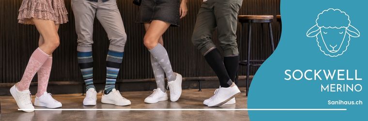 Sockwell Merino Kompressionssocken mit schönen Mustern und trendigen Designs